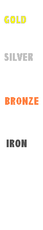 gold silver bronze iron